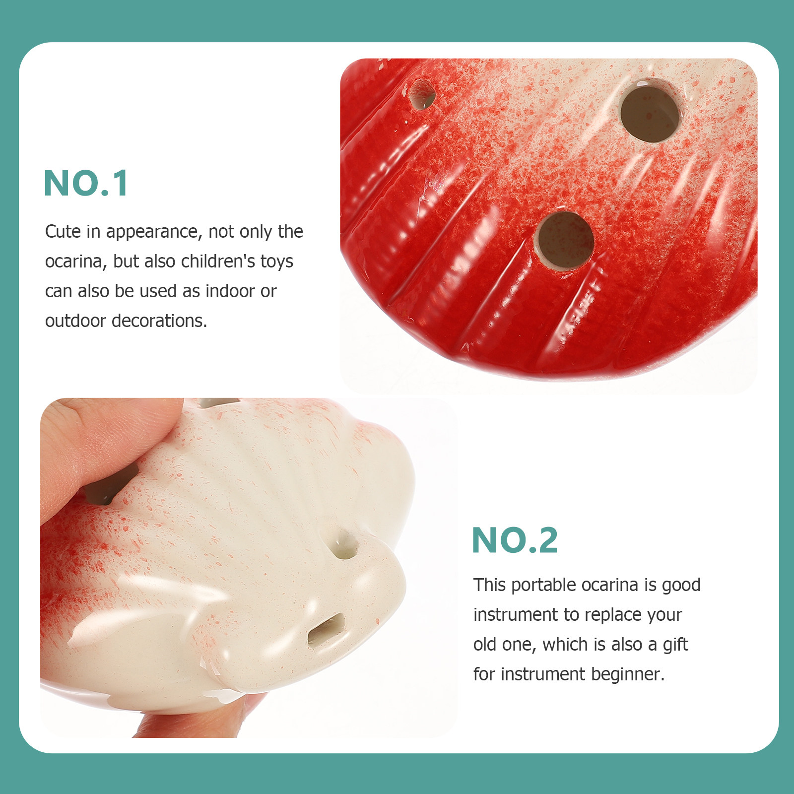 Ocarina Ceramic - Ceramic 6-Hole Ocarina Shell Shaped Beginner