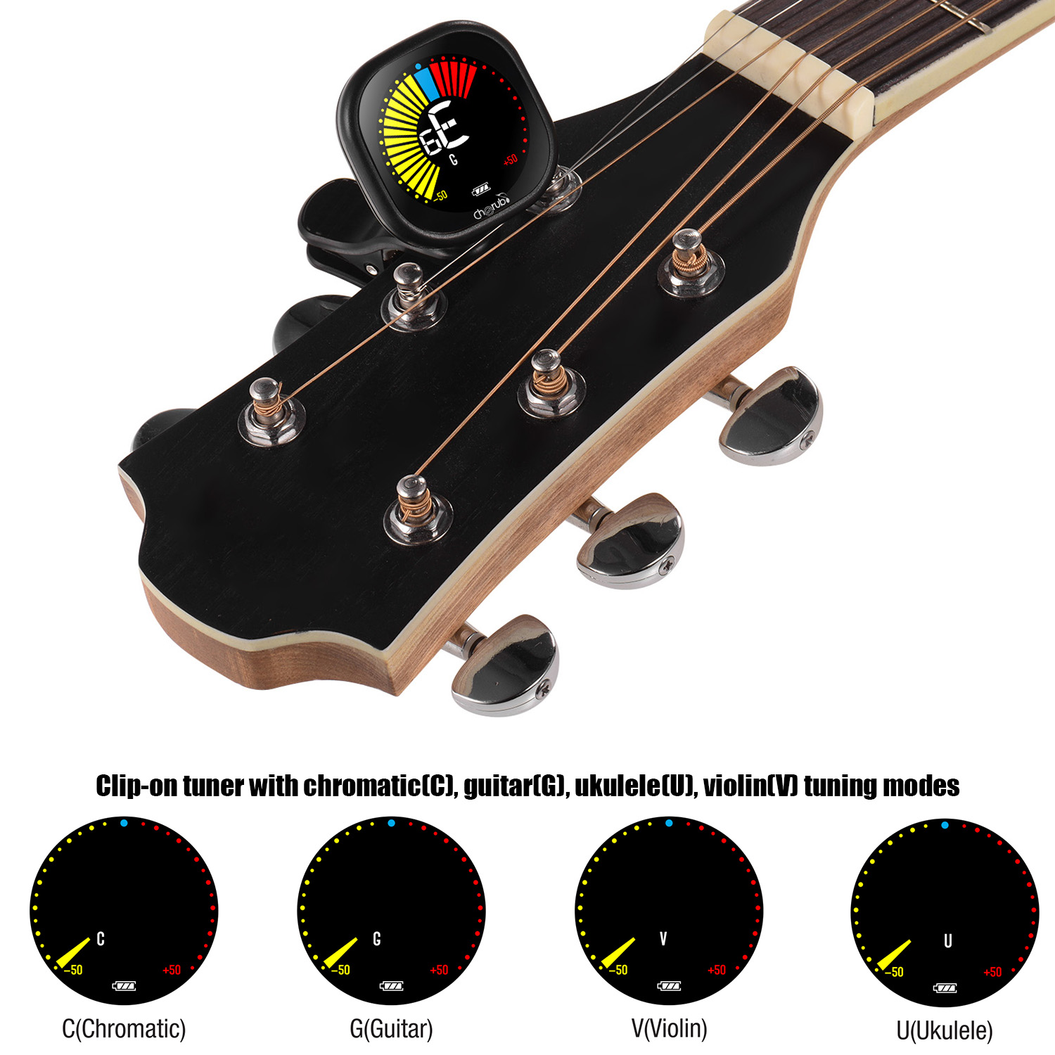 Cherub WST-670 Rechargeable Cl - Guitar Tuner Clip review and price