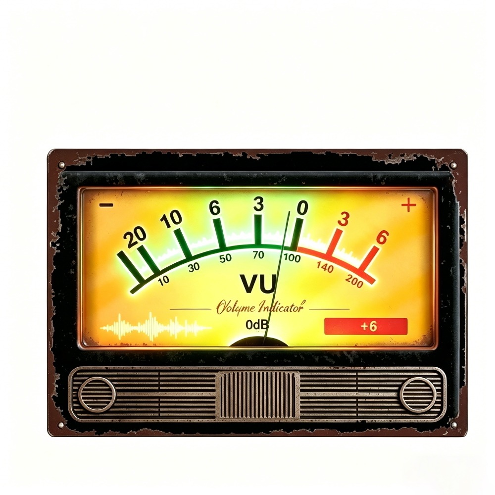 Retro VU volume indicator meta - Audio Music Logo review and price