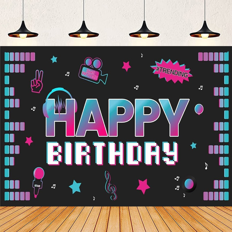 Photography Backdrop Popular M - Audio Happy Music review and price